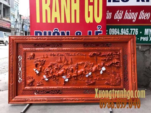 Tranh gỗ Mã đáo thành công treo tường